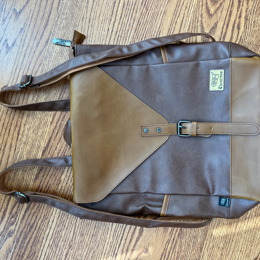 Leather backpack